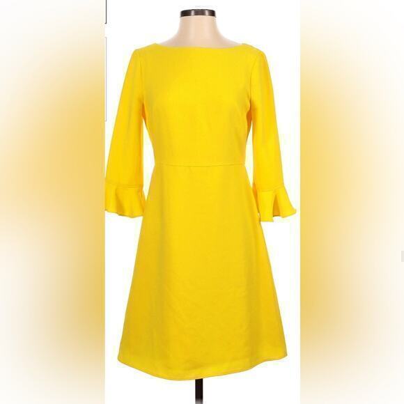 Banana Republic Dresses & Skirts - Banana Republic yellow ruffle sleeve dress size 2 new with tags